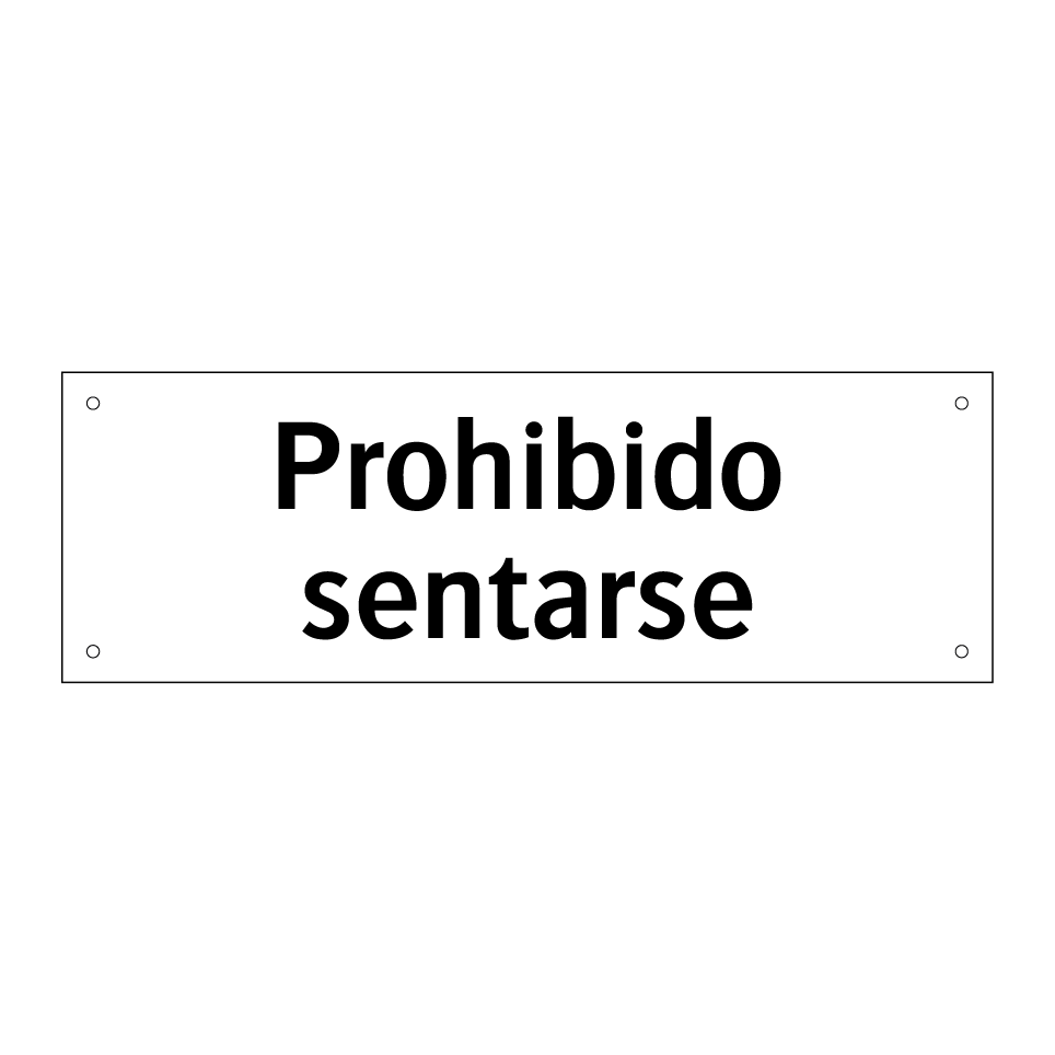 Prohibido sentarse