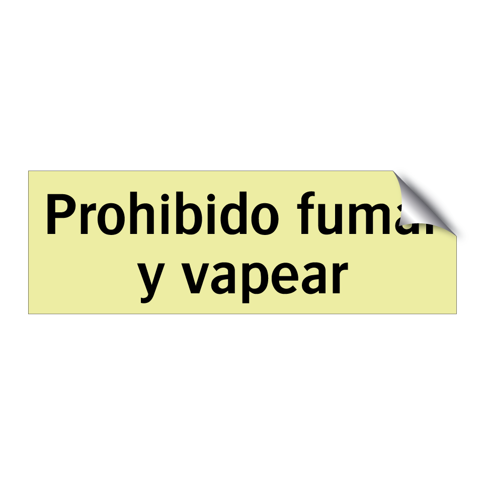 Prohibido fumar y vapear