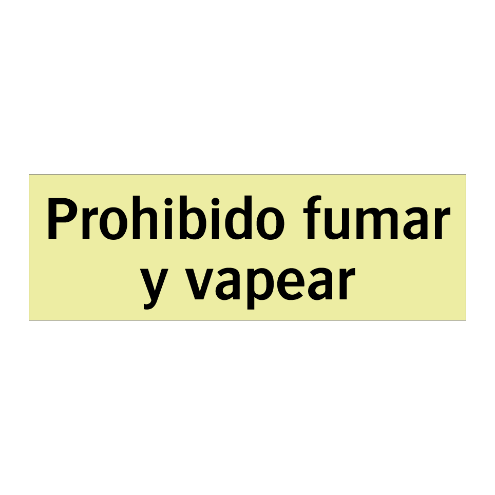 Prohibido fumar y vapear