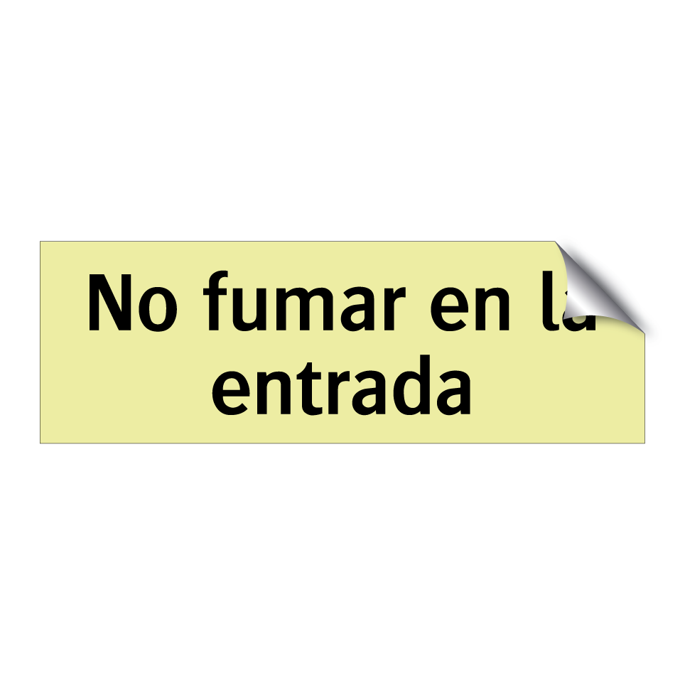 No fumar en la entrada