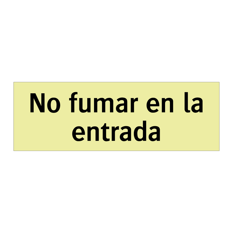 No fumar en la entrada