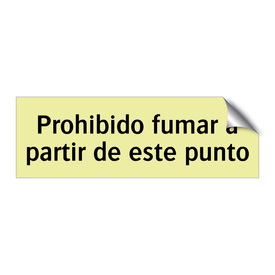 Prohibido fumar a partir de este punto