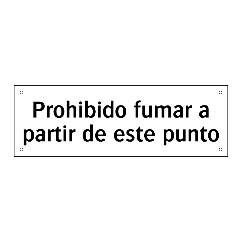 Prohibido fumar a partir de este punto