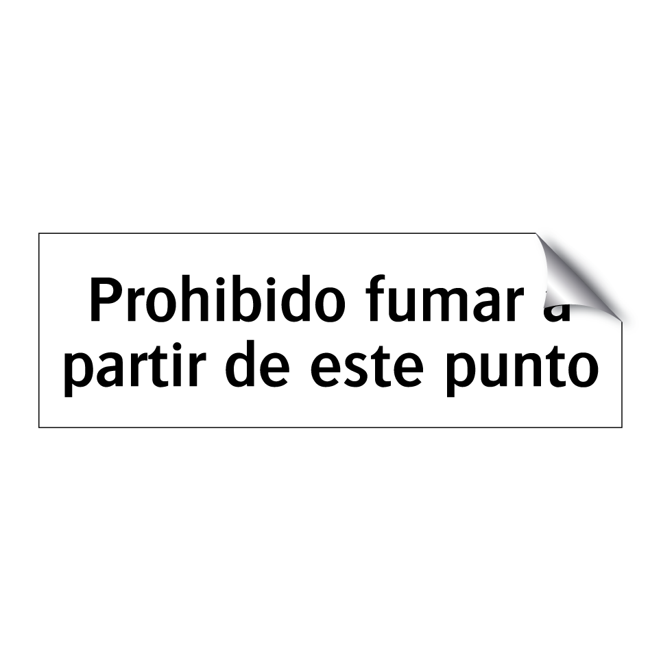 Prohibido fumar a partir de este punto