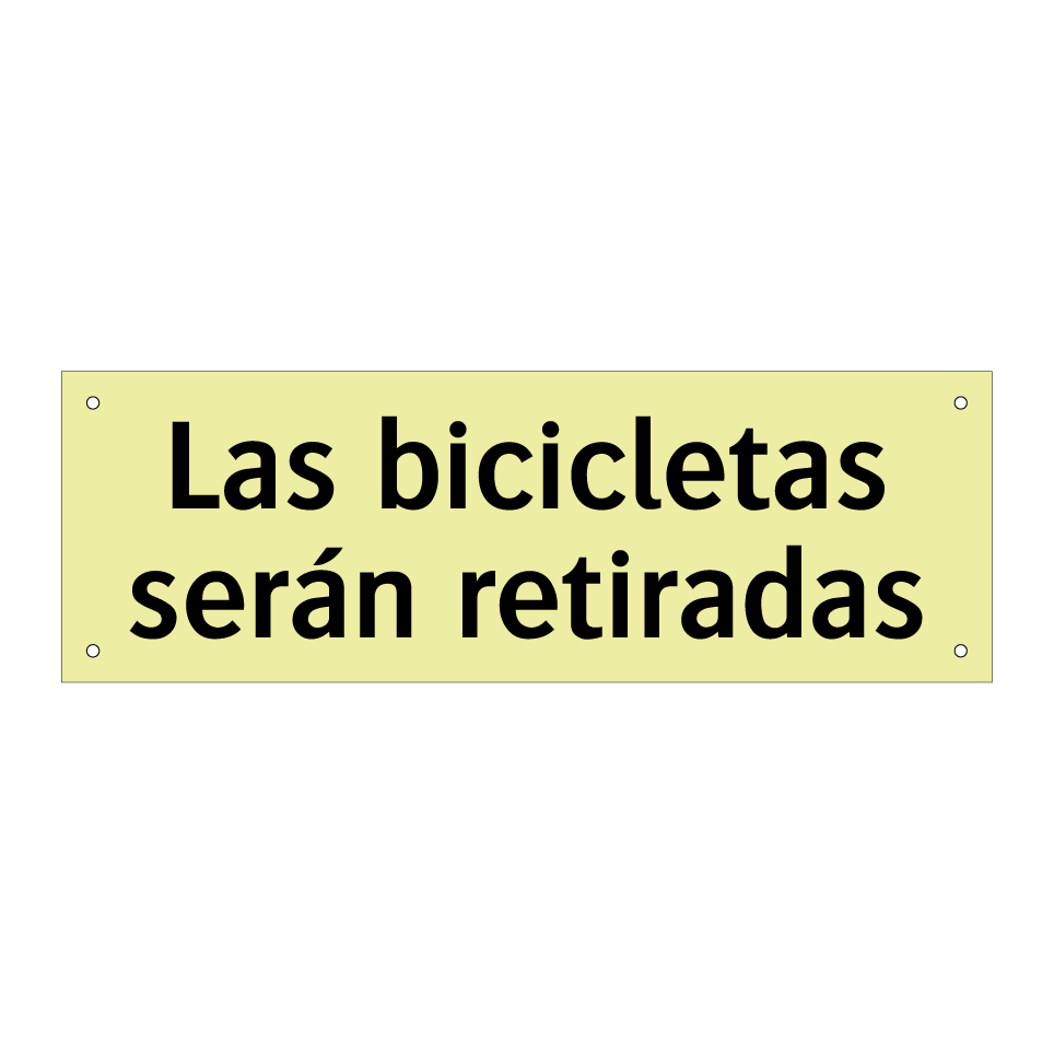 Las bicicletas serán retiradas