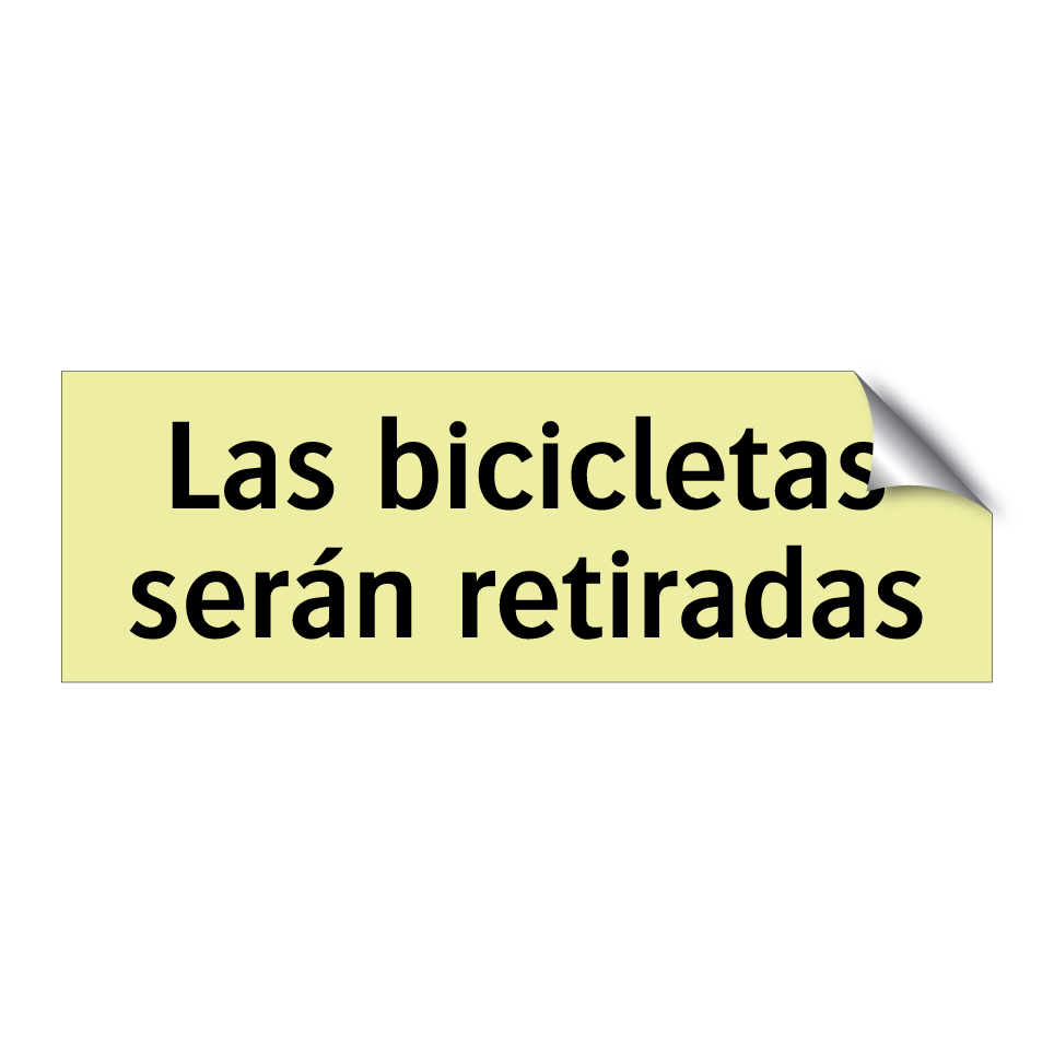 Las bicicletas serán retiradas