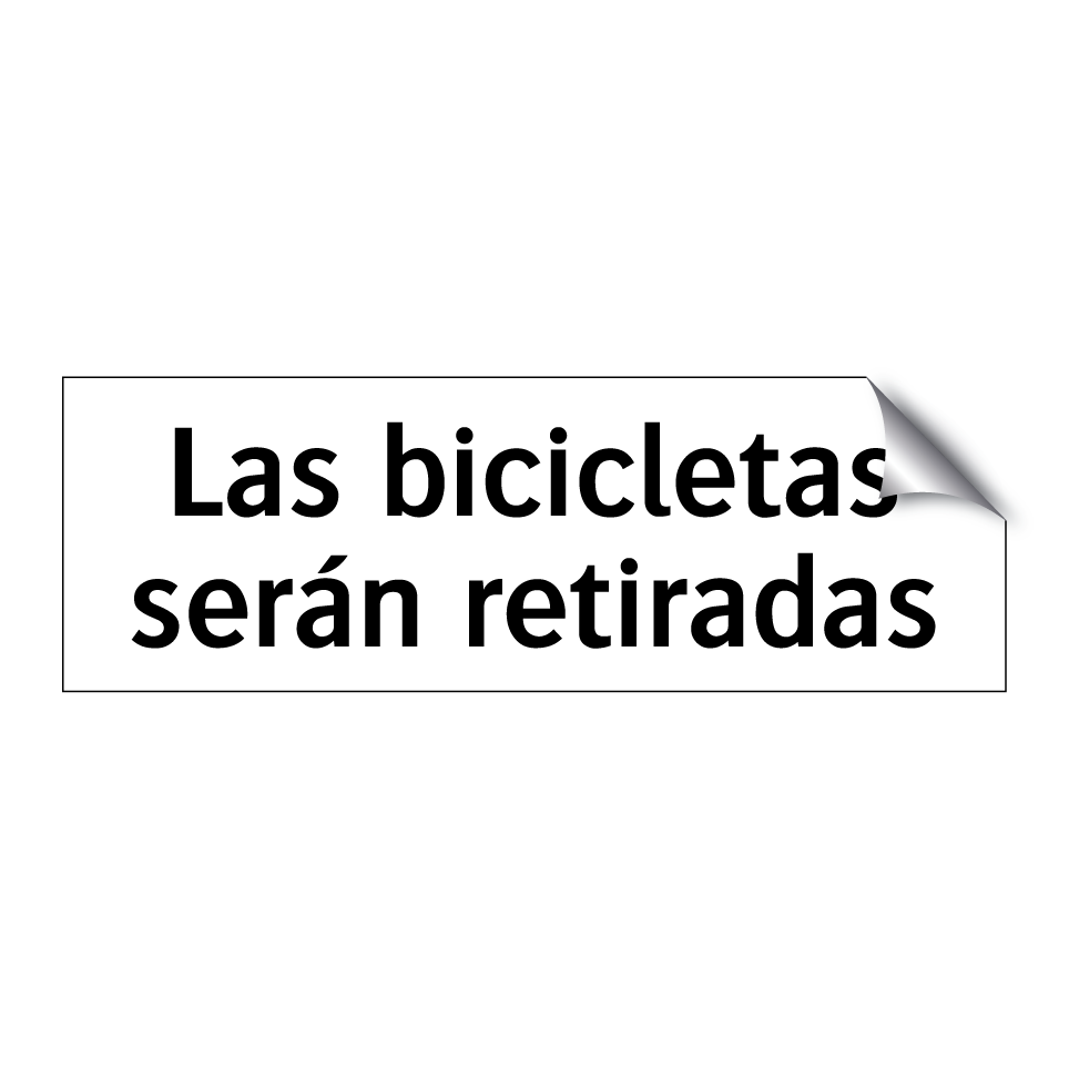 Las bicicletas serán retiradas