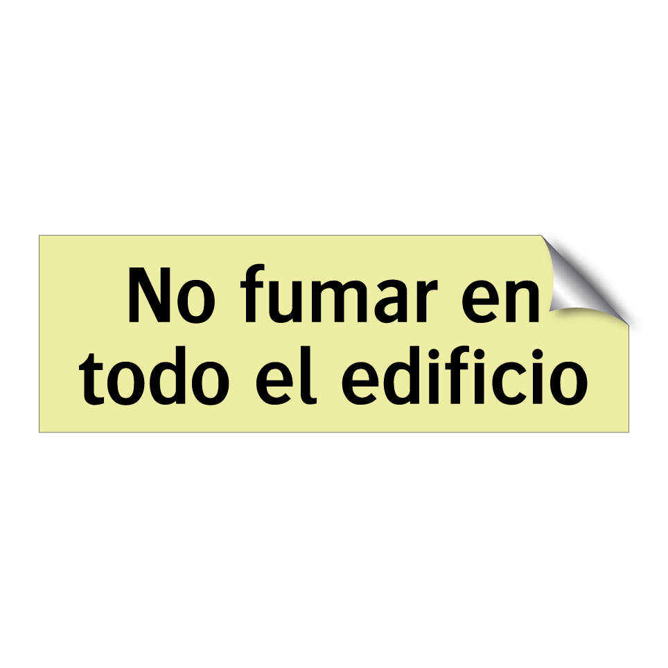 No fumar en todo el edificio
