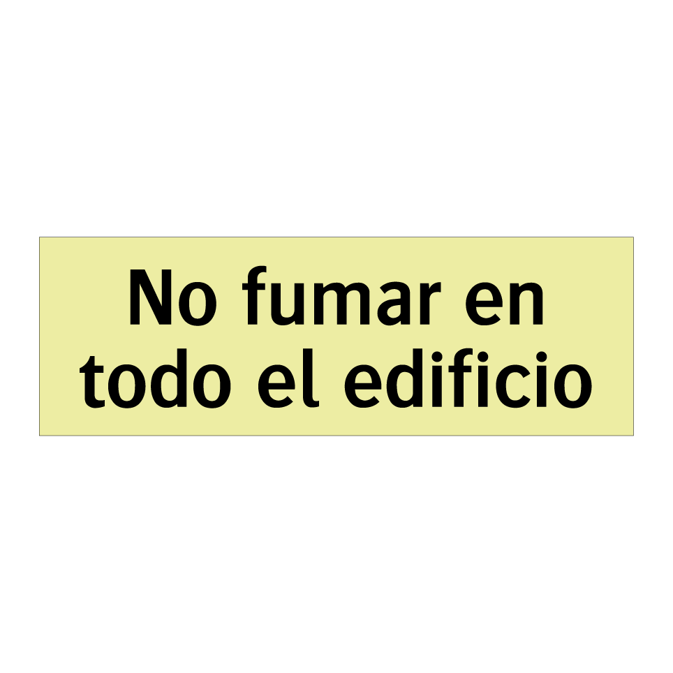 No fumar en todo el edificio