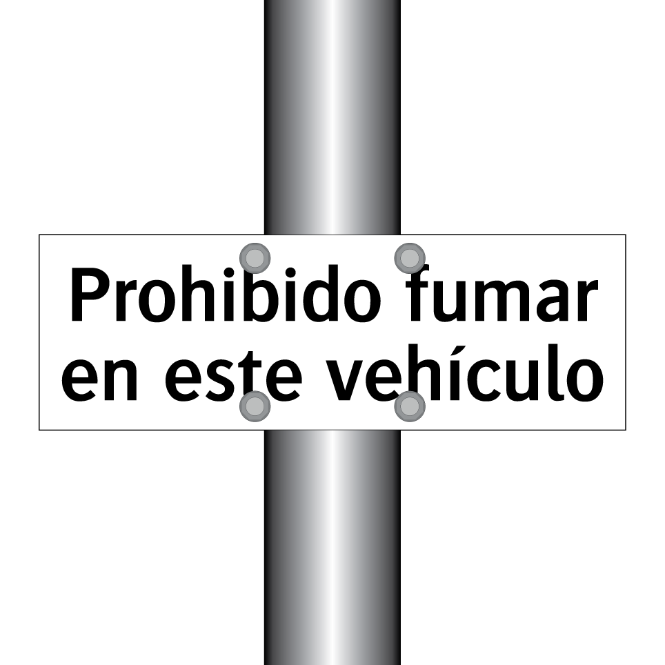 Prohibido fumar en este vehículo
