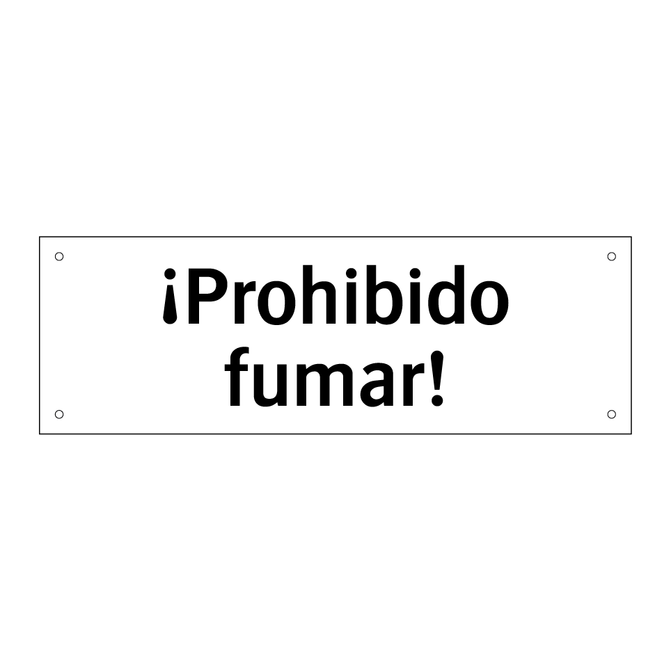 ¡Prohibido fumar!
