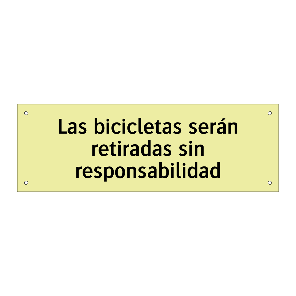 Las bicicletas serán retiradas sin responsabilidad