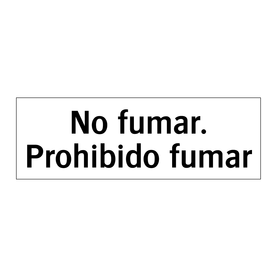 No fumar. Prohibido fumar