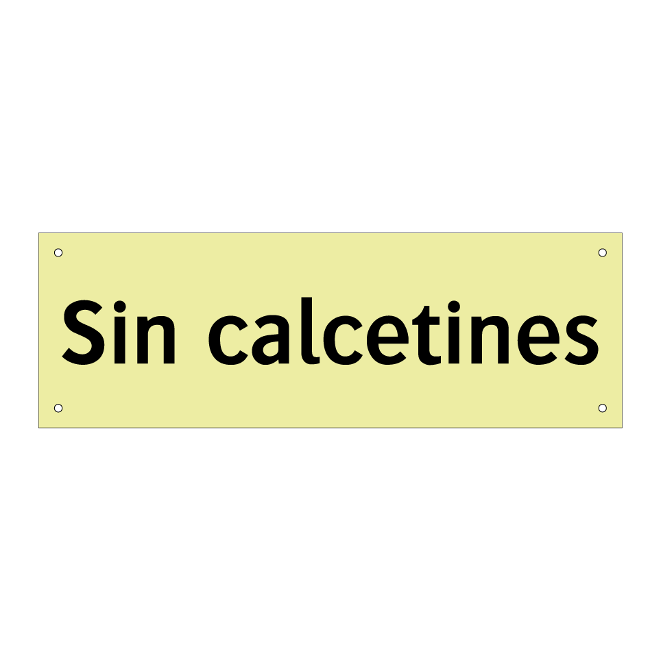 Sin calcetines