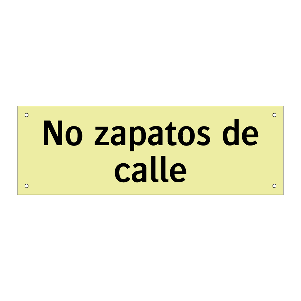 No zapatos de calle
