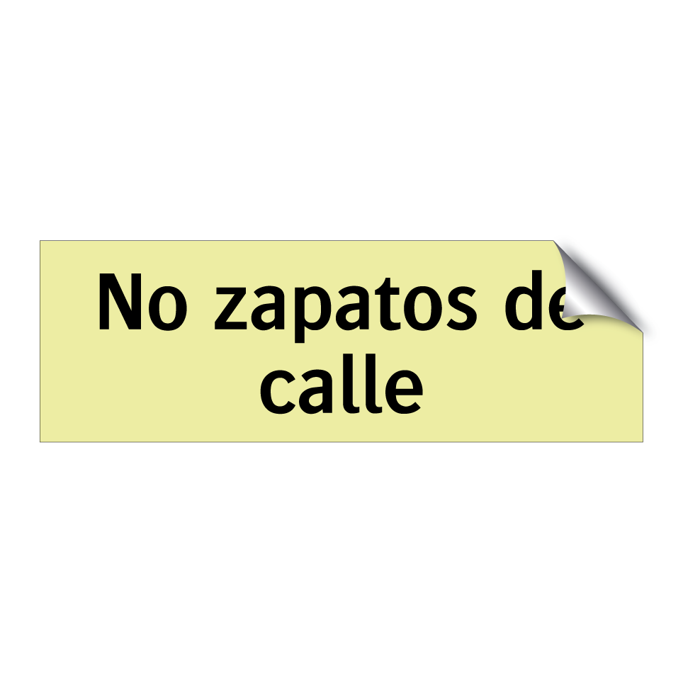 No zapatos de calle