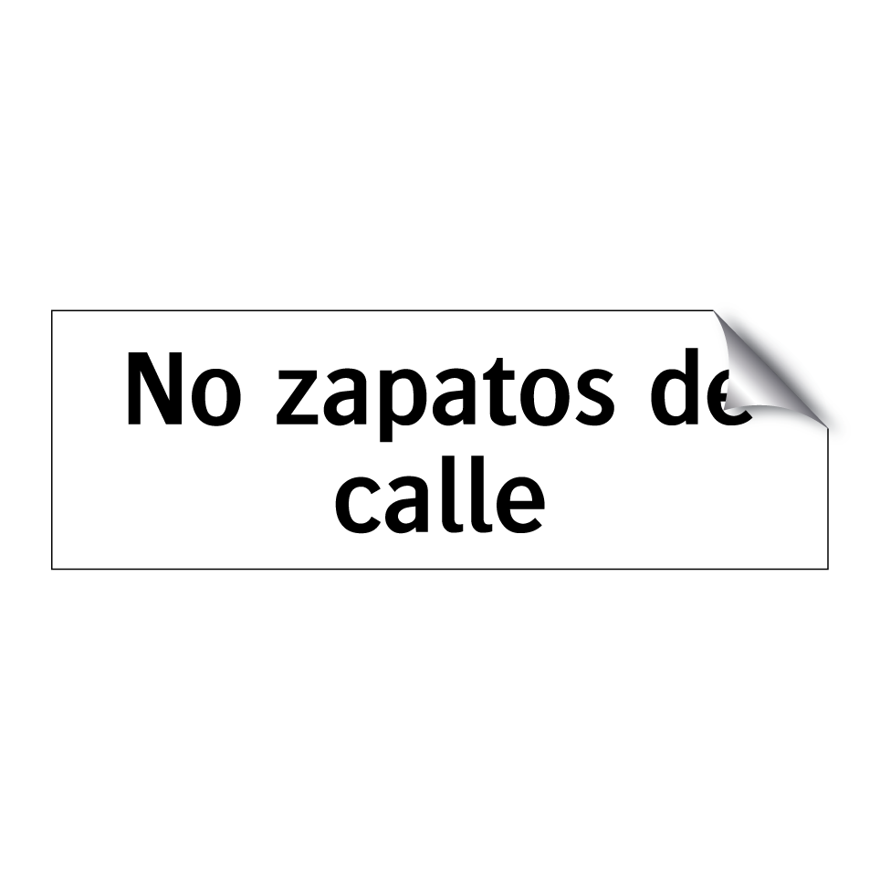 No zapatos de calle