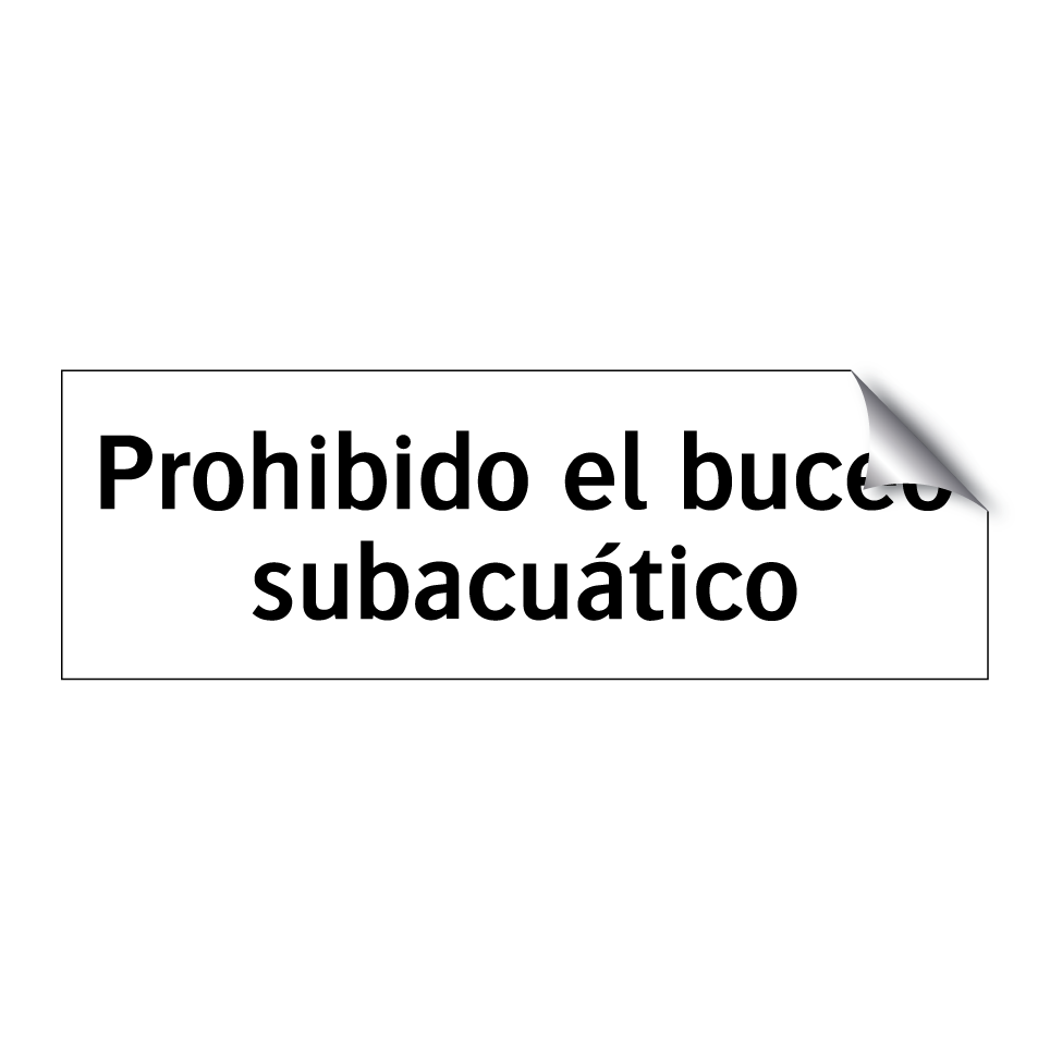 Prohibido el buceo subacuático