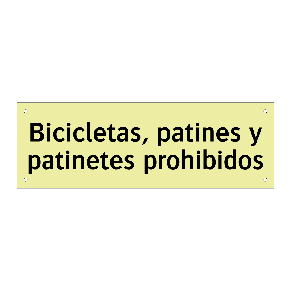 Bicicletas, patines y patinetes prohibidos
