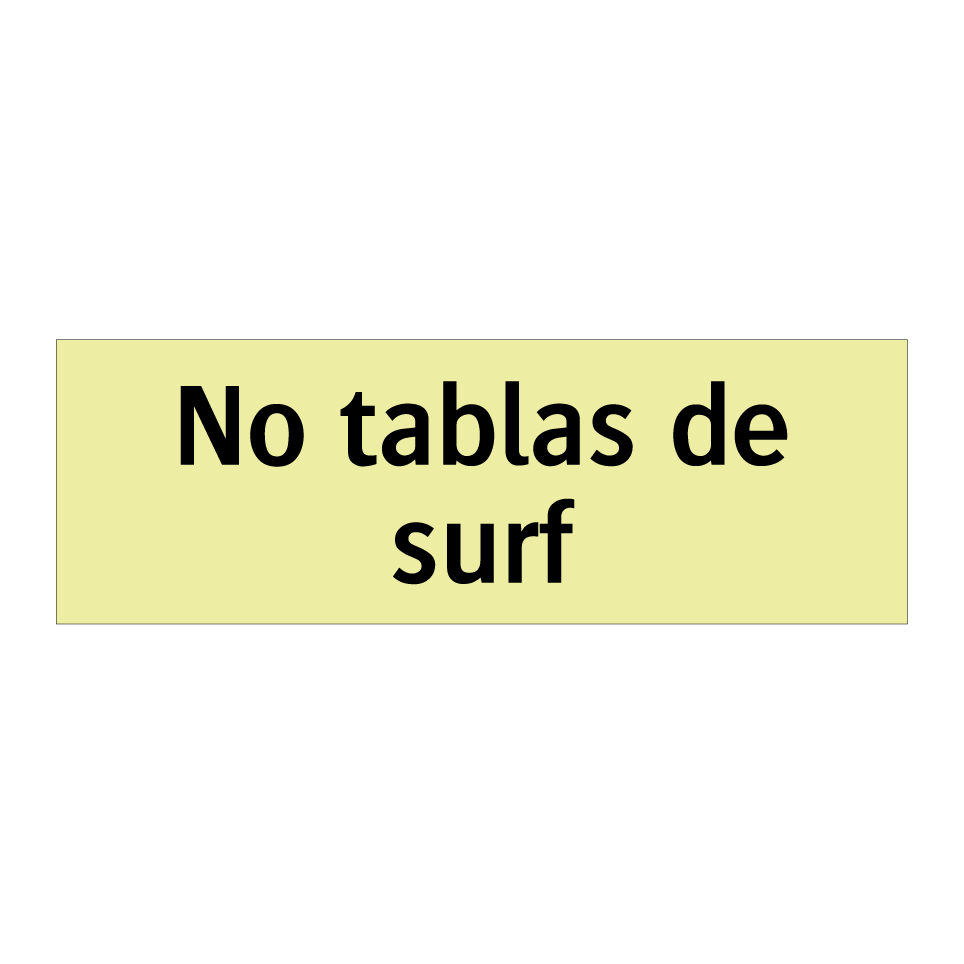 No tablas de surf