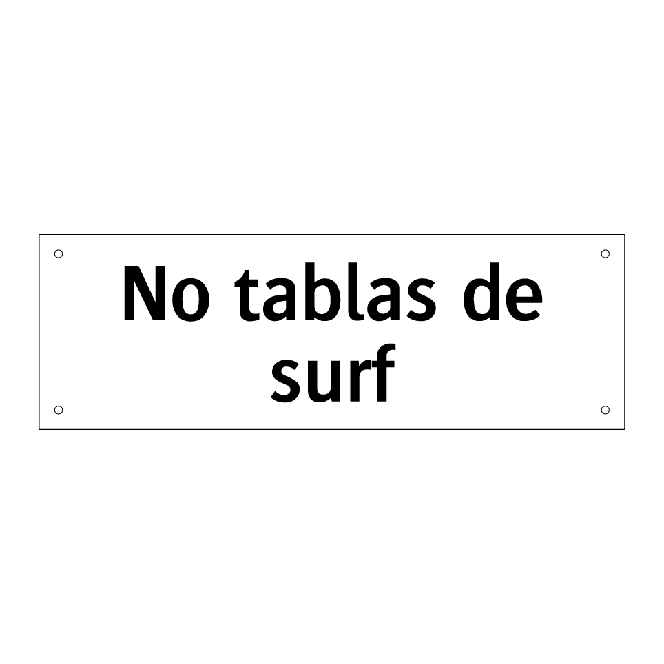 No tablas de surf