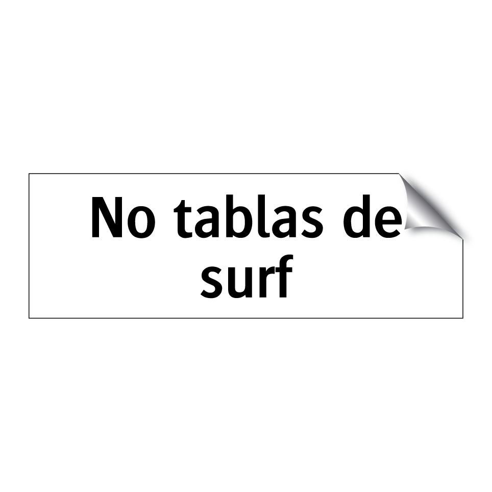 No tablas de surf