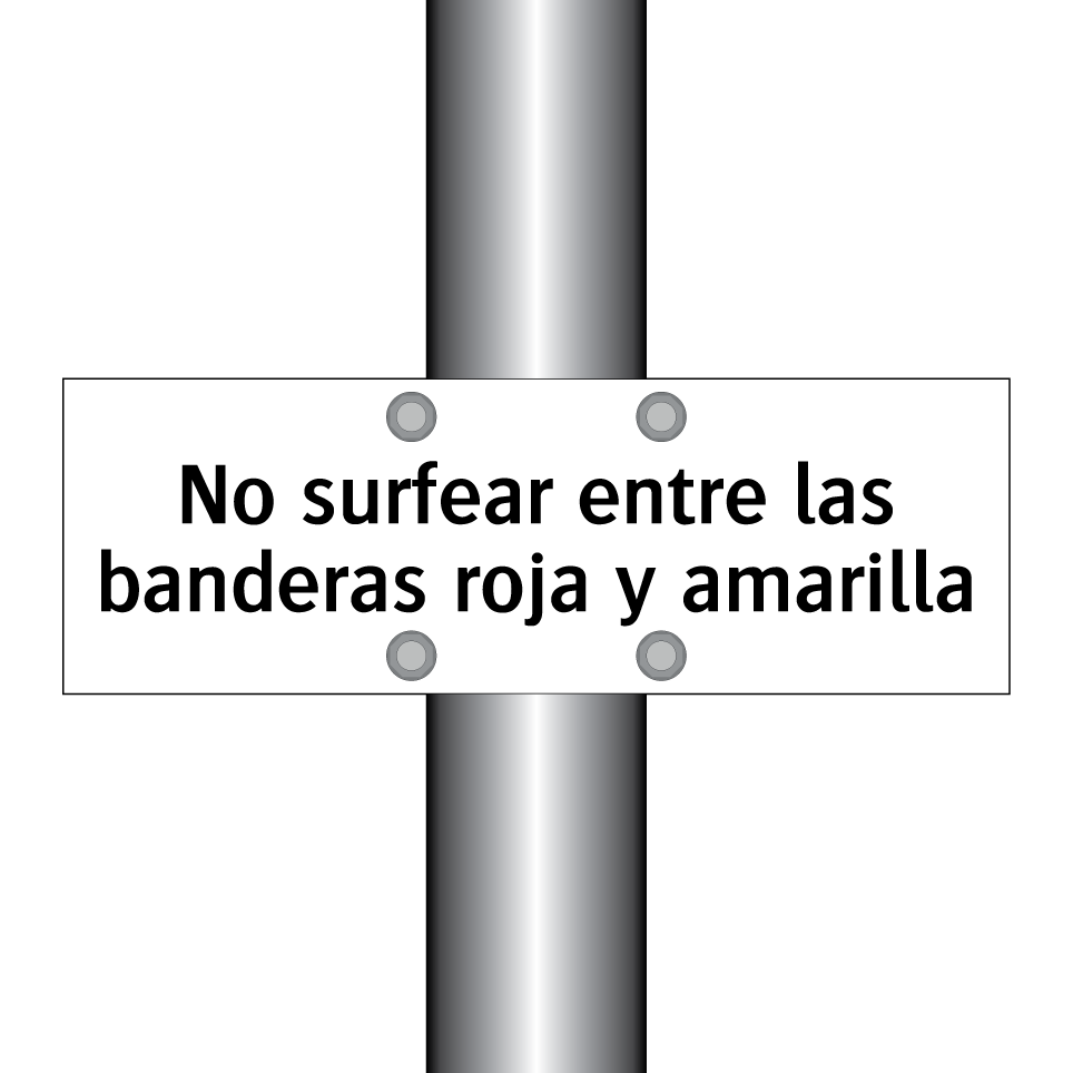 No surfear entre las banderas roja y amarilla