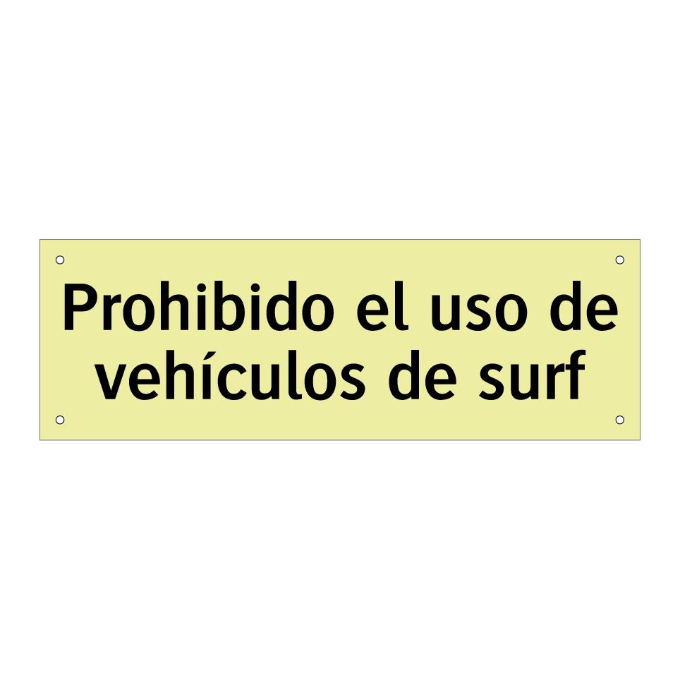 Prohibido el uso de vehículos de surf