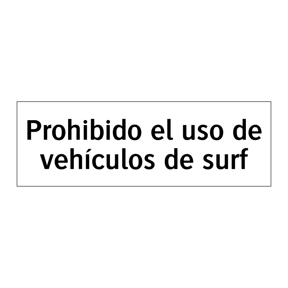 Prohibido el uso de vehículos de surf