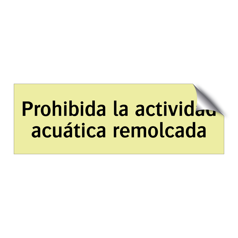 Prohibida la actividad acuática remolcada