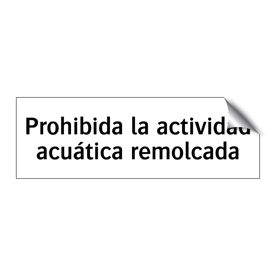 Prohibida la actividad acuática remolcada