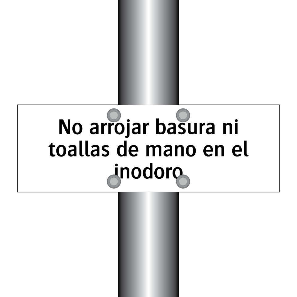 No arrojar basura ni toallas de mano en el inodoro