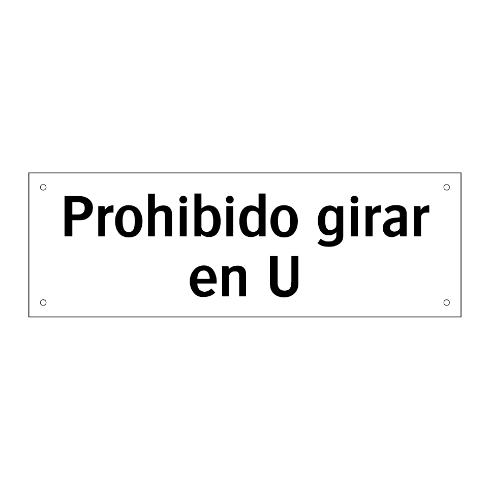 Prohibido girar en U