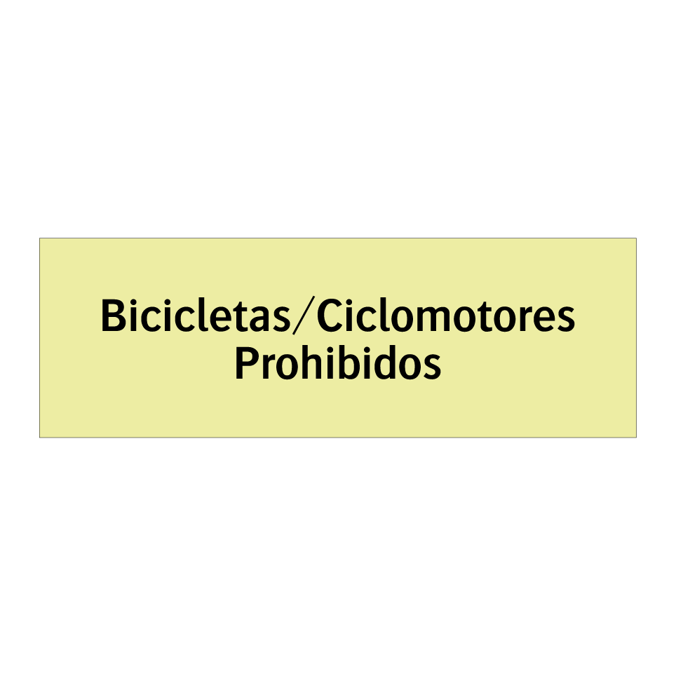 Bicicletas/Ciclomotores Prohibidos