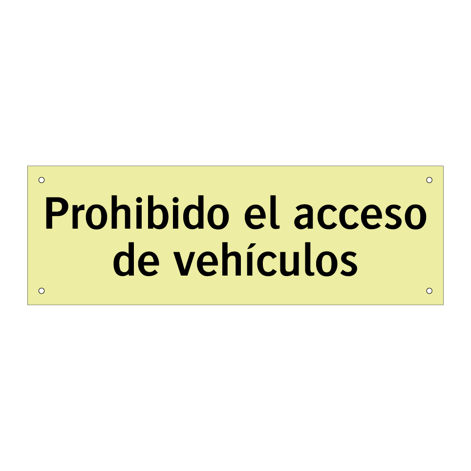 Prohibido el acceso de vehículos
