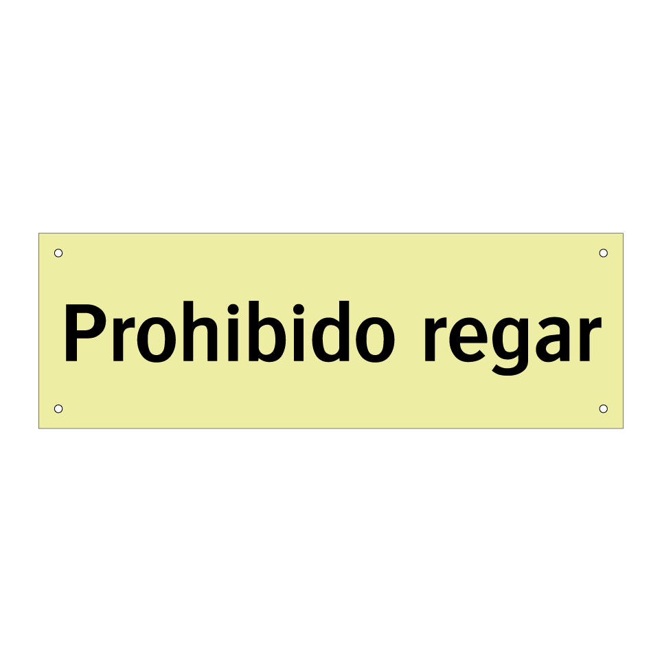 Prohibido regar