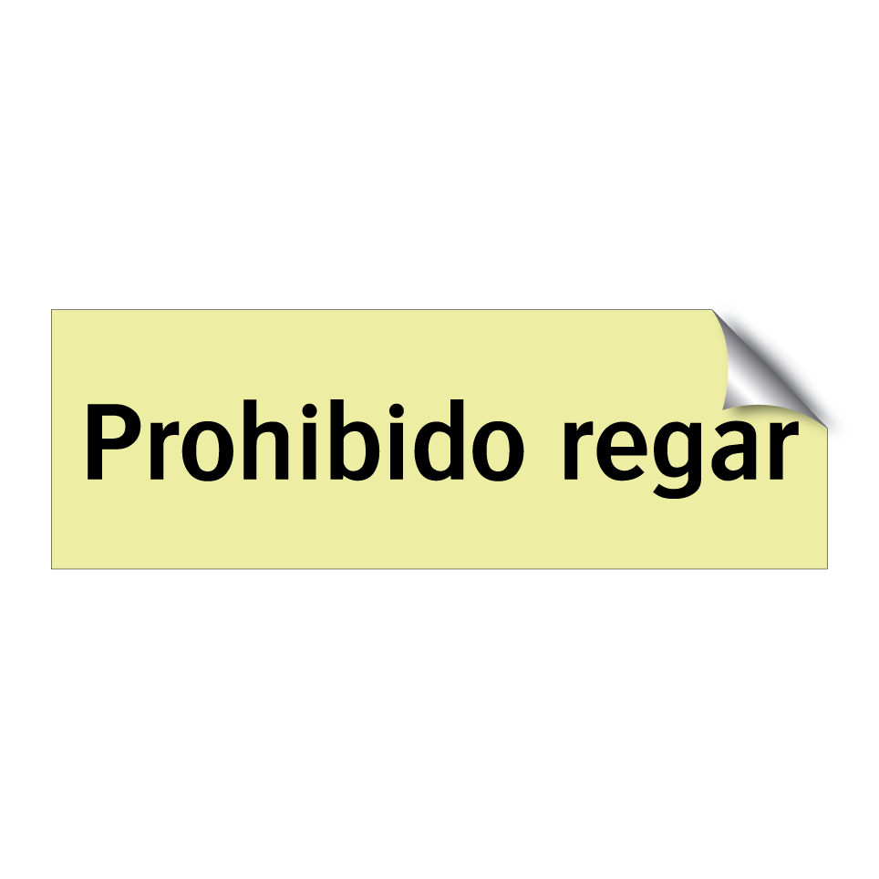Prohibido regar