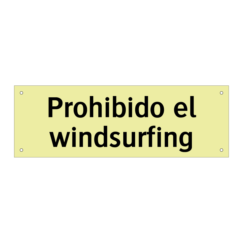 Prohibido el windsurfing