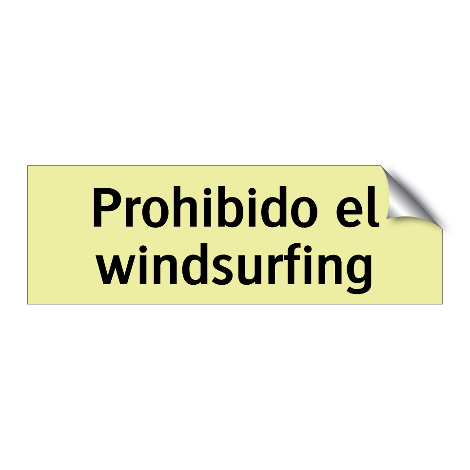 Prohibido el windsurfing