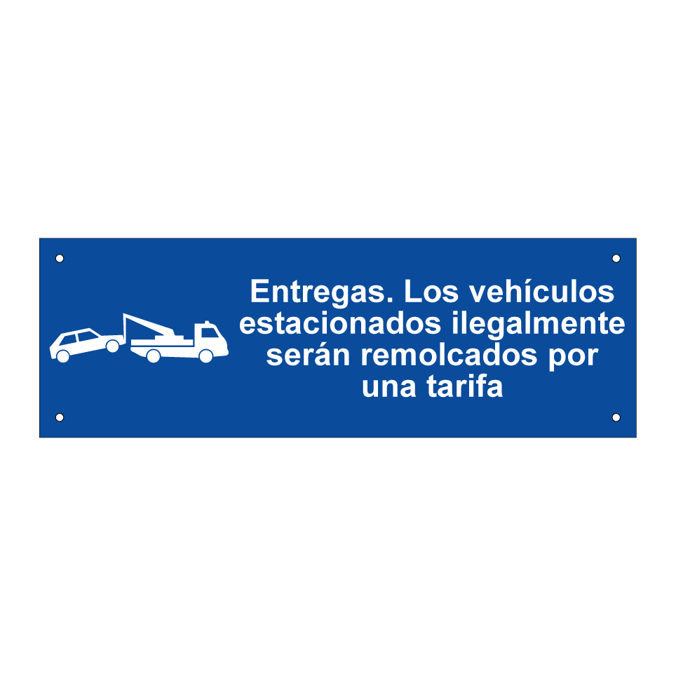 Entregas. Los vehículos estacionados ilegalmente serán remolcados por una tarifa