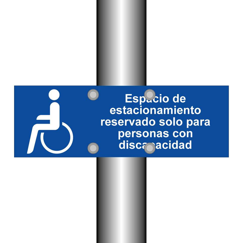 Espacio de estacionamiento reservado solo para personas con discapacidad
