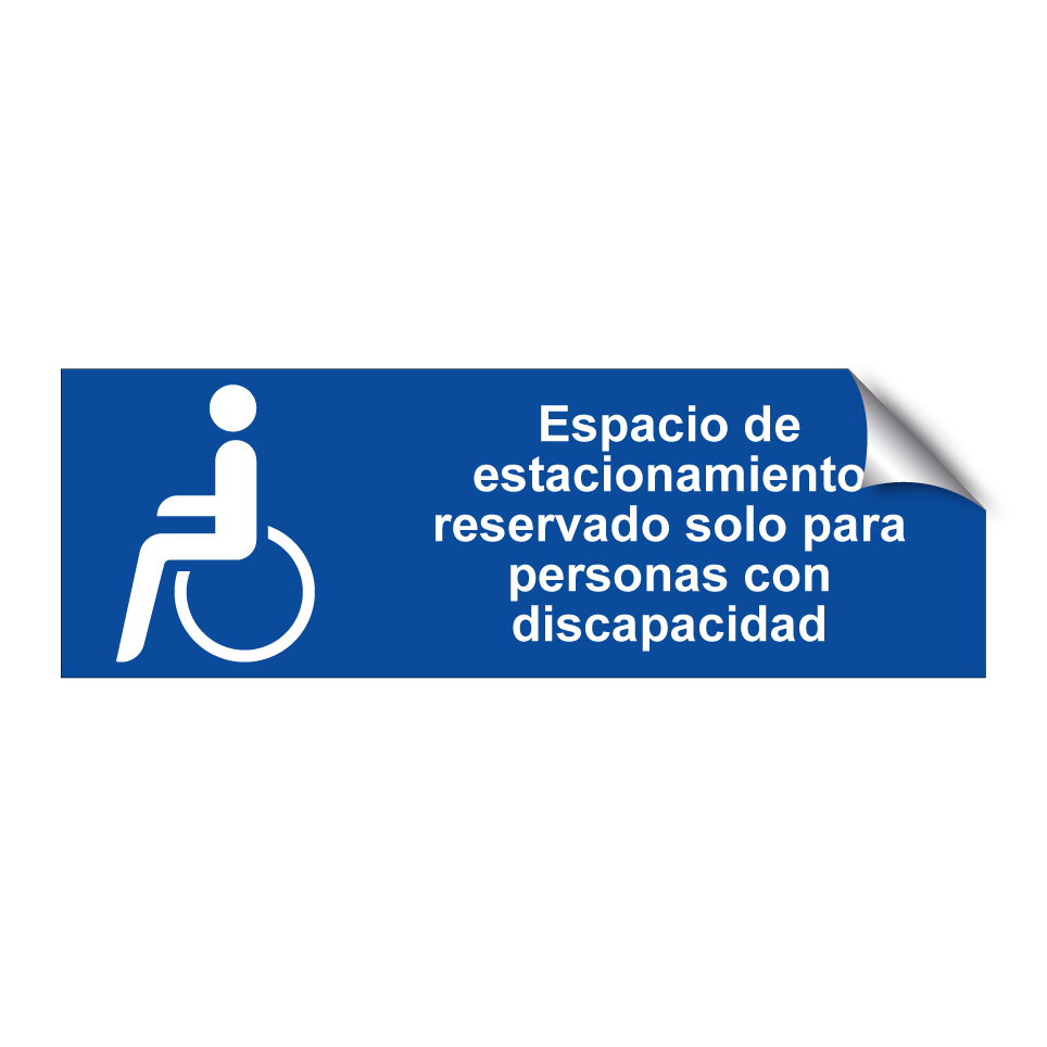 Espacio de estacionamiento reservado solo para personas con discapacidad