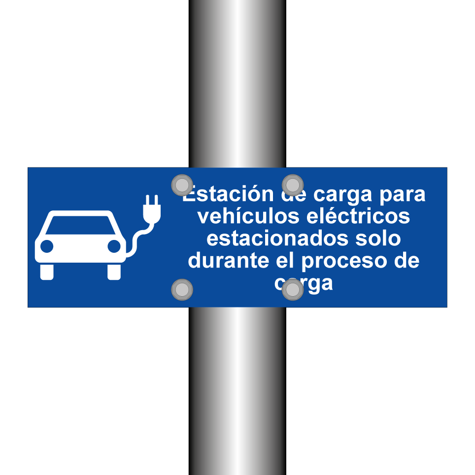 Estación de carga para vehículos eléctricos estacionados solo durante el proceso de carga