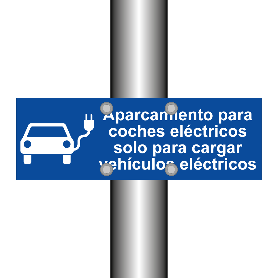 Aparcamiento para coches eléctricos solo para cargar vehículos eléctricos