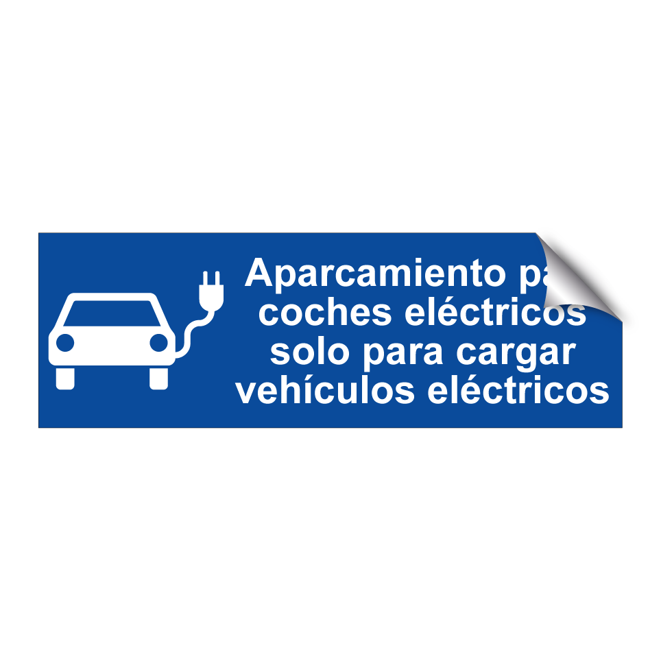 Aparcamiento para coches eléctricos solo para cargar vehículos eléctricos