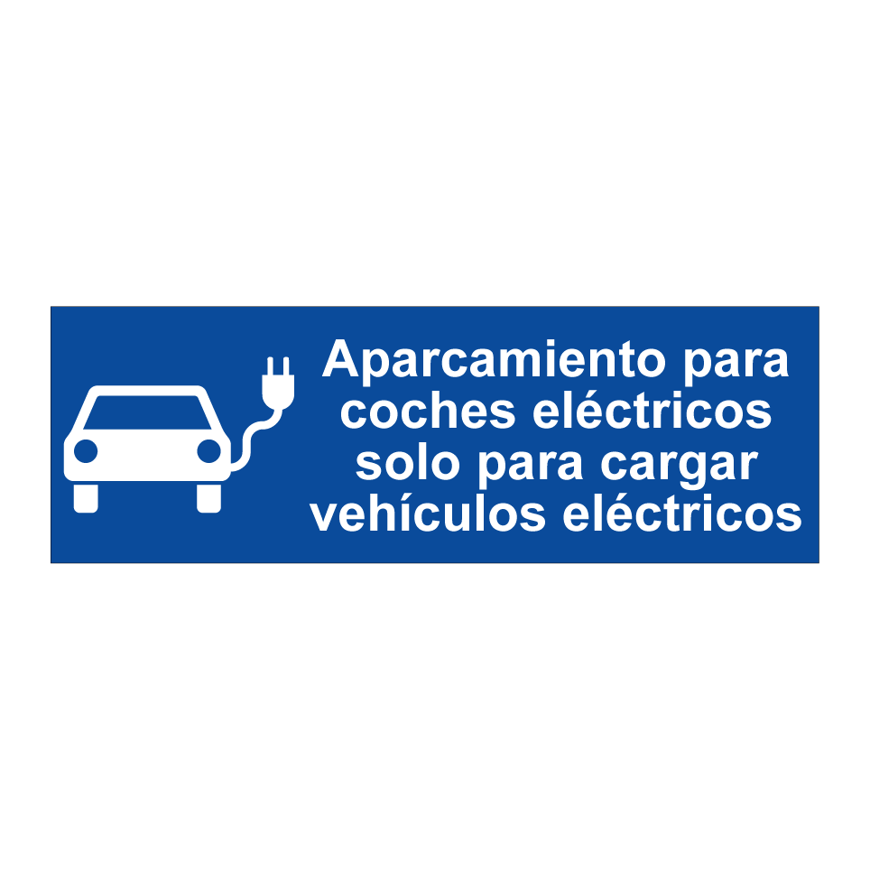 Aparcamiento para coches eléctricos solo para cargar vehículos eléctricos