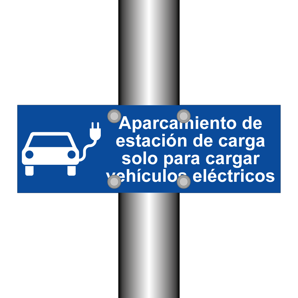 Aparcamiento de estación de carga solo para cargar vehículos eléctricos