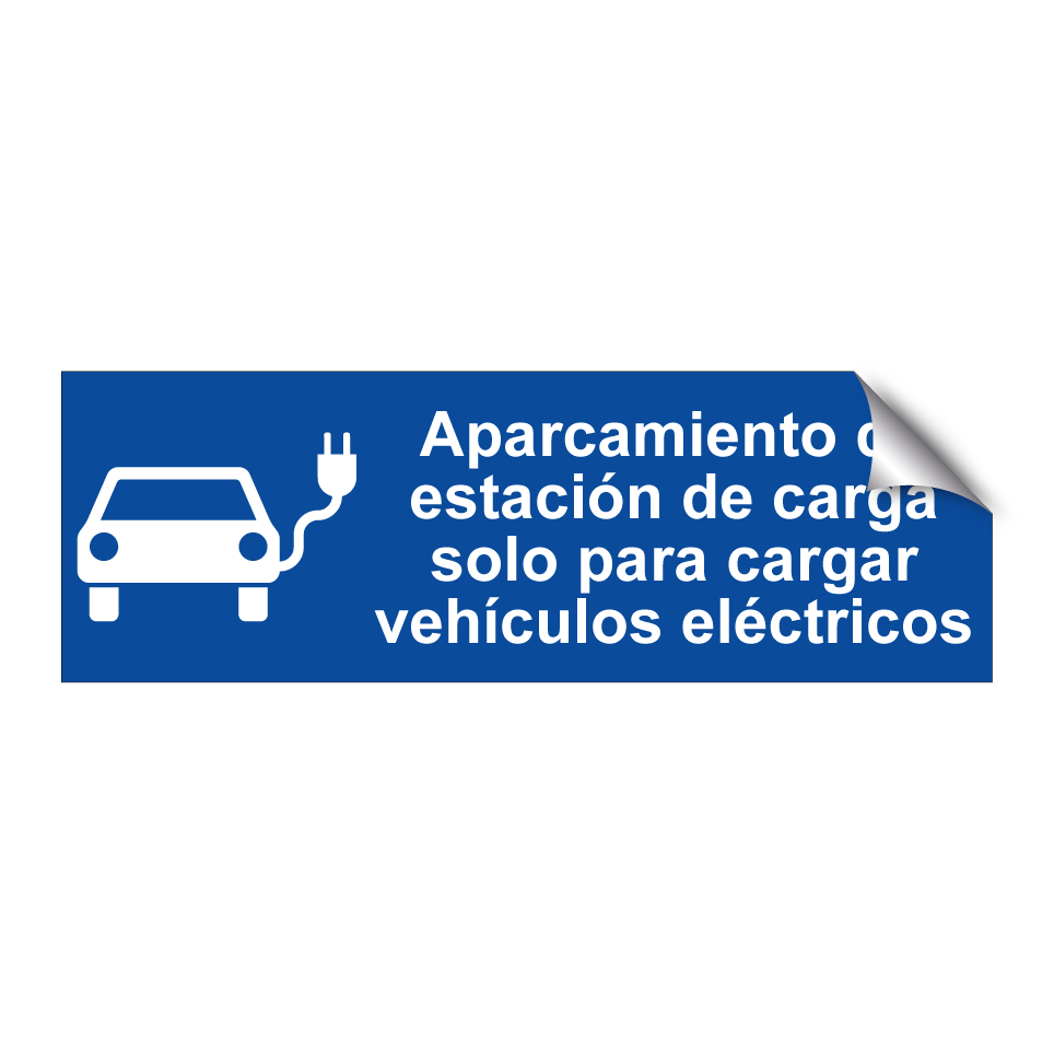 Aparcamiento de estación de carga solo para cargar vehículos eléctricos
