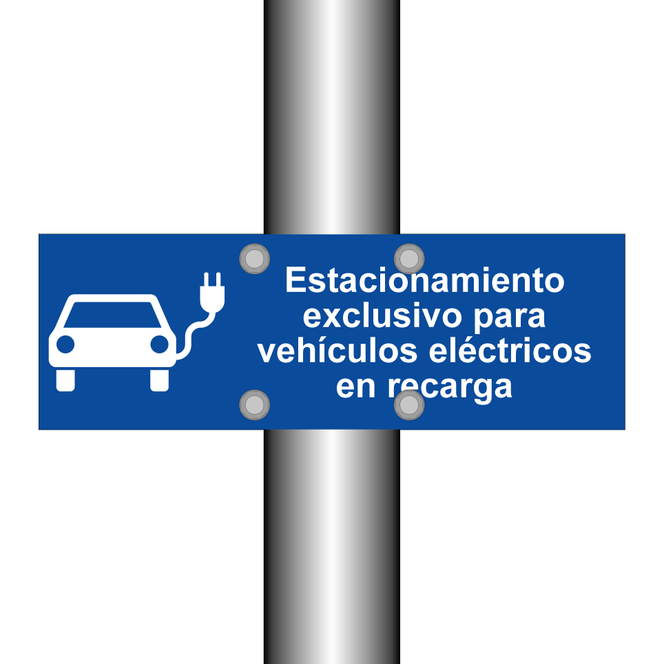 Estacionamiento exclusivo para vehículos eléctricos en recarga