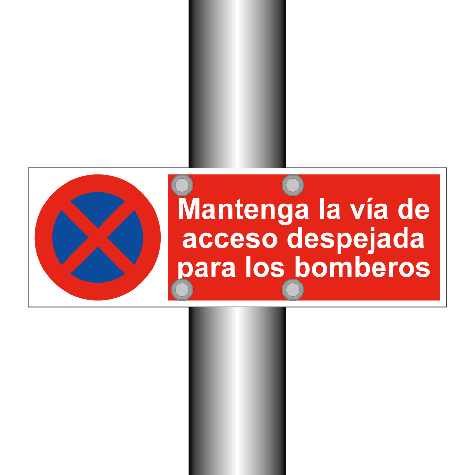 Mantenga la vía de acceso despejada para los bomberos